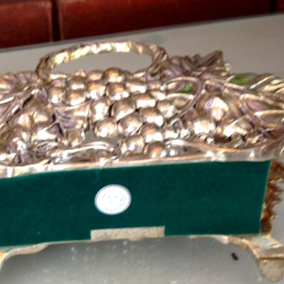 Grapevine Silverplated Napkin Holder - Picture 2 of 5